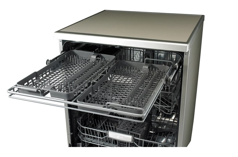 LG A++, Siyah Renk, True Steam™/ Buharlı Yıkama, LCD Kontrol Ekranı, Smart Rack™, D1454DF