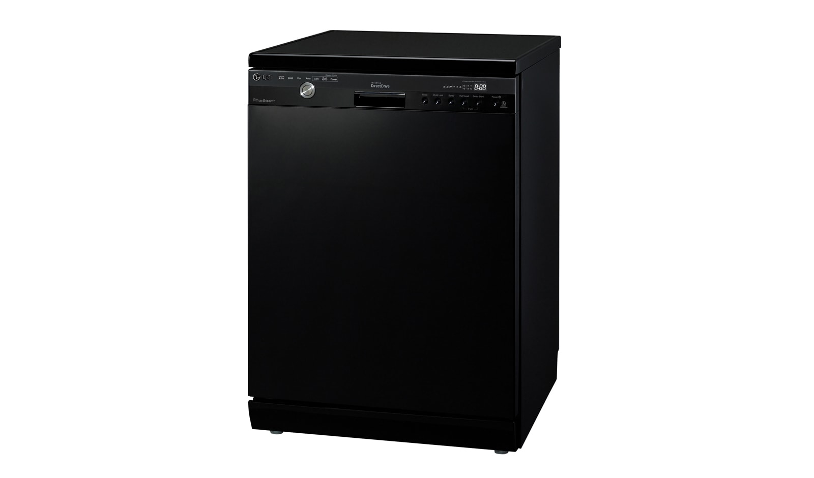 LG A++, Siyah Renk, True Steam™/ Buharlı Yıkama, LCD Kontrol Ekranı, Smart Rack™, D1454DF