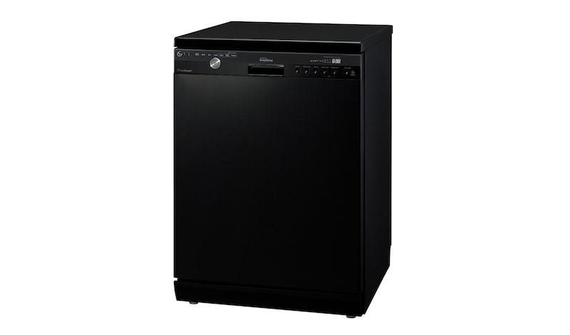 LG A++, Siyah Renk, True Steam™/ Buharlı Yıkama, LCD Kontrol Ekranı, Smart Rack™, D1454DF