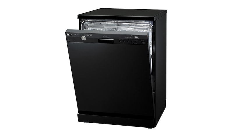 LG A++, Siyah Renk, True Steam™/ Buharlı Yıkama, LCD Kontrol Ekranı, Smart Rack™, D1454DF