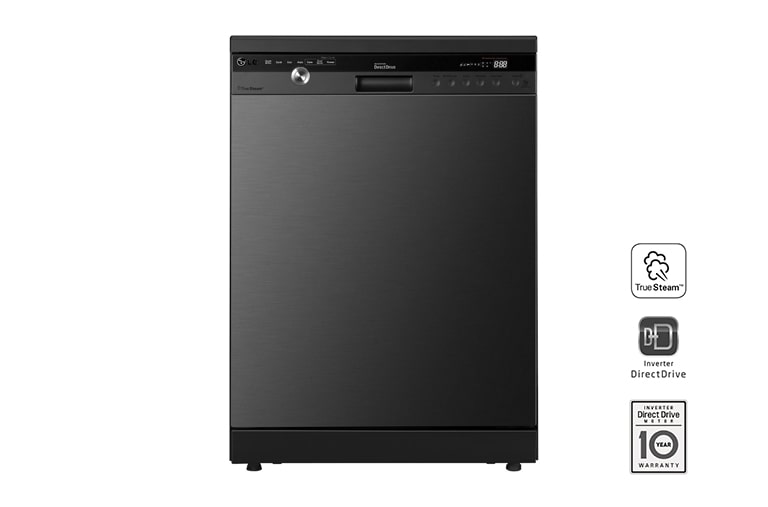 A&#43;&#43;, Siyah Renk, True Steam™/ Buharlı Yıkama, LCD Kontrol Ekranı, Smart Rack™ D1454DF için önden görünüm