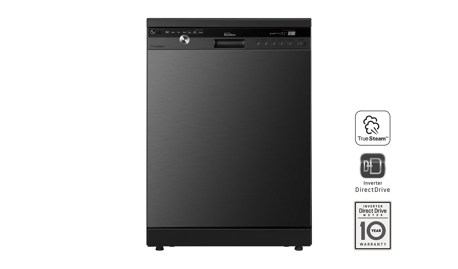 A&#43;&#43;, Siyah Renk, True Steam™/ Buharlı Yıkama, LCD Kontrol Ekranı, Smart Rack™ D1454DF için önden görünüm