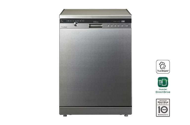 A&#43;&#43;, Gümüş Renk, True Steam™/ Buharlı Yıkama, Dokunmatik Panel, 14 Kişilik Bulaşık Kapasitesi, 10 Yıl Inverter Direct Drive Motor Garantisi, Smart Rack™ D1455CF için önden görünüm