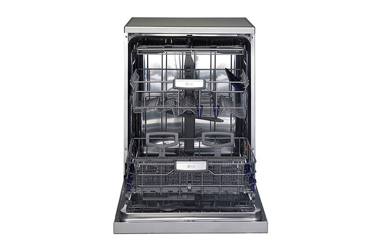 LG A++, Gümüş Renk, True Steam™/ Buharlı Yıkama, Dokunmatik Panel, 14 Kişilik Bulaşık Kapasitesi, 10 Yıl Inverter Direct Drive Motor Garantisi, Smart Rack™, D1455CF