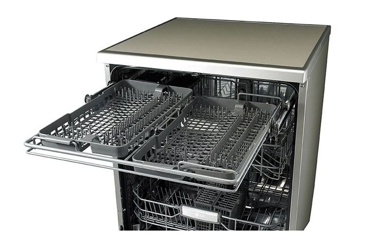 LG A++, Gümüş Renk, True Steam™/ Buharlı Yıkama, Dokunmatik Panel, 14 Kişilik Bulaşık Kapasitesi, 10 Yıl Inverter Direct Drive Motor Garantisi, Smart Rack™, D1455CF