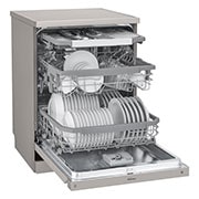 LG Bulaşık Makinesi | QuadWash™ Teknolojisi | 10 Yıl Motor Garantili | 3 Raflı | E Enerji Sınıfı | Metalik Gri Renk, DFC425FP