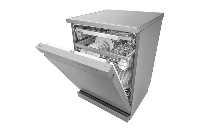 door open with dishes
