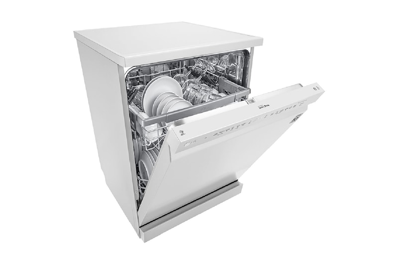 LG Bulaşık Makinesi | QuadWash™ Teknolojisi | 10 Yıl Motor Garantili | E Enerji Sınıfı | Beyaz Renk, DFC512FW