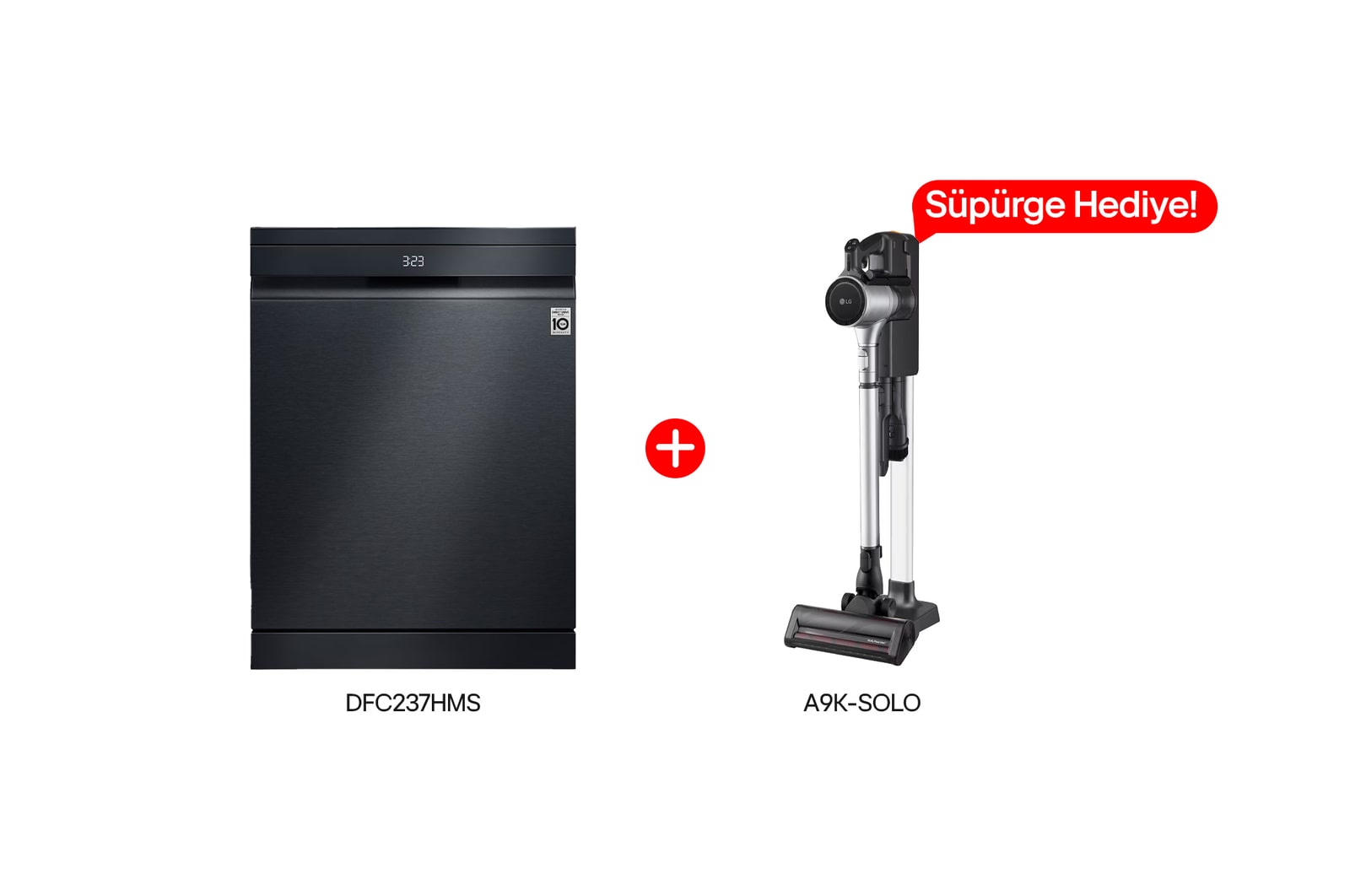 LG QuadWash™ Bulaşık Makinesi Alımlarında A9K-SOLO Süpürge Hediye