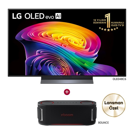 LG OLED C6 48" TV + Xboom Bounce hoparlör 52.498, 99 TL