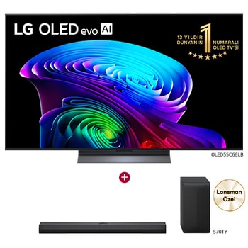 55 inç LG OLED evo AI C6E TV Satın Alımlarında S70TY Soundbar Hediye