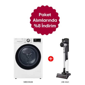 Front view of LG 10 KG Isı Pompalı Kurutma Makinesi ve A9K-SOLO Birlikte Alımlarında İndirim A9KSOLO.RH10A