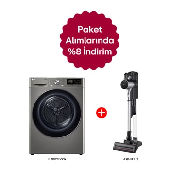 Front view of LG 10 KG Isı Pompalı Kurutma Makinesi ve A9K-SOLO Birlikte Alımlarında İndirim A9KSOLO.RH10P