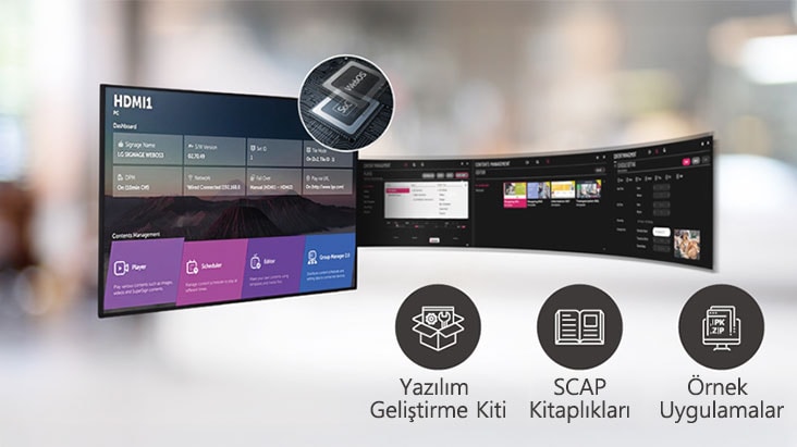 A number of tasks that can be done simultaneously are easily arranged through the webOS platform.
