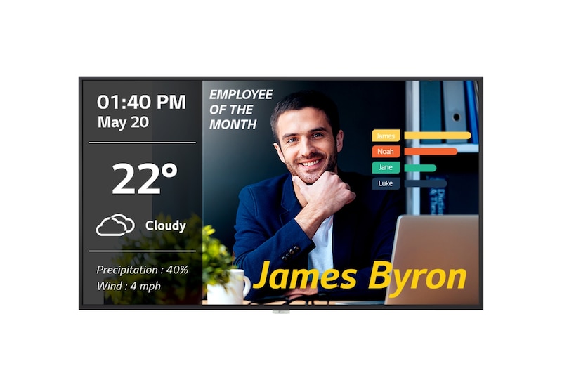 LG IP5x Toz Geçirmez Ultra HD Serisi, 55UM3DG-B
