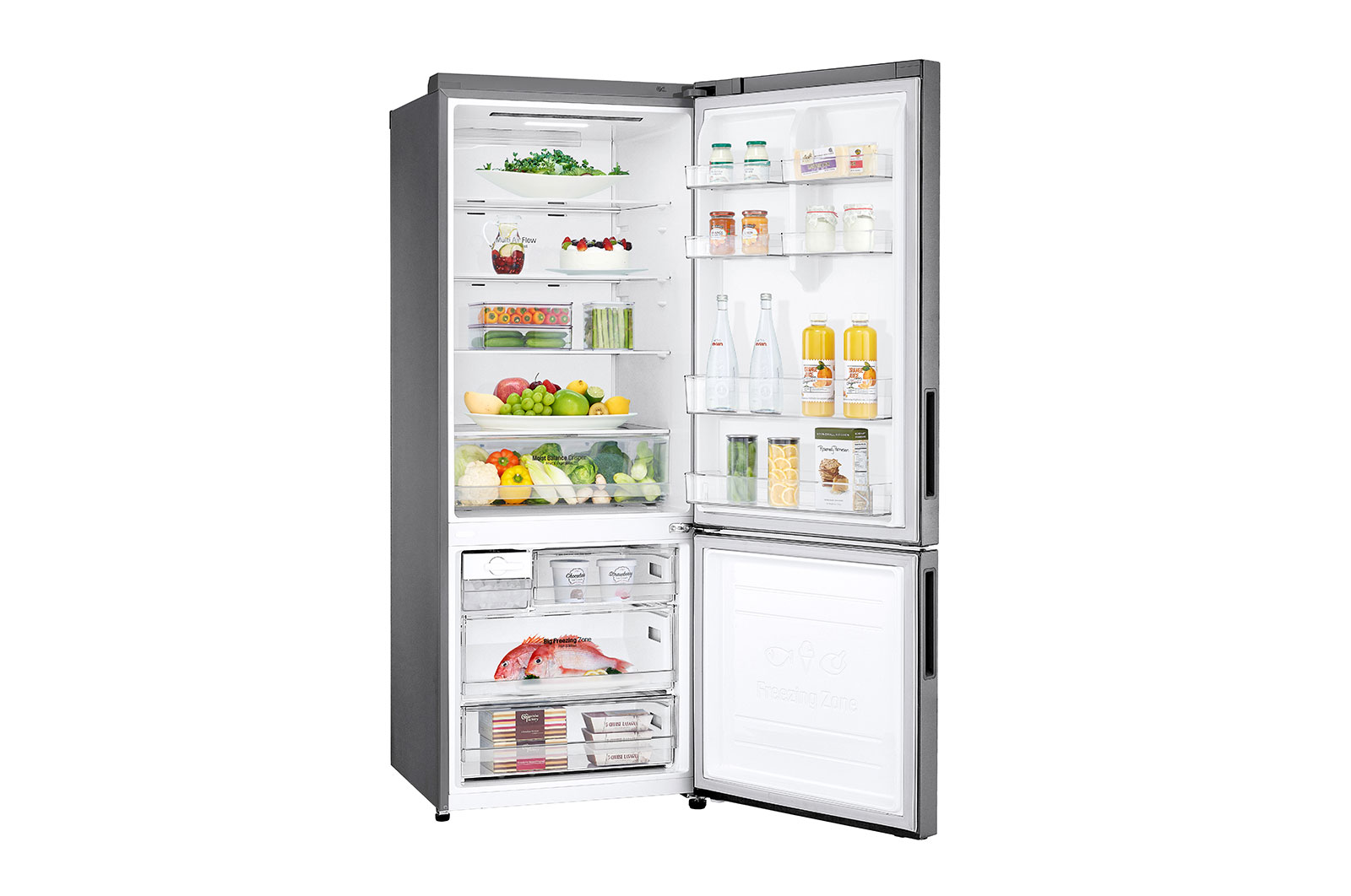 LG No Frost Buzdolabı  499 Litre  70cm Genişlik DoorCooling+™ E Enerji Sınıfı Metalik Gri, GC-B569NLHZ