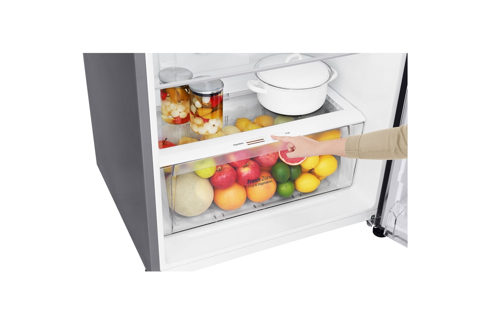 LG A+, Pratik Kapı™, 454 Litre, 70cm Genişlik, No Frost, İnoks, GC-D502HLAM
