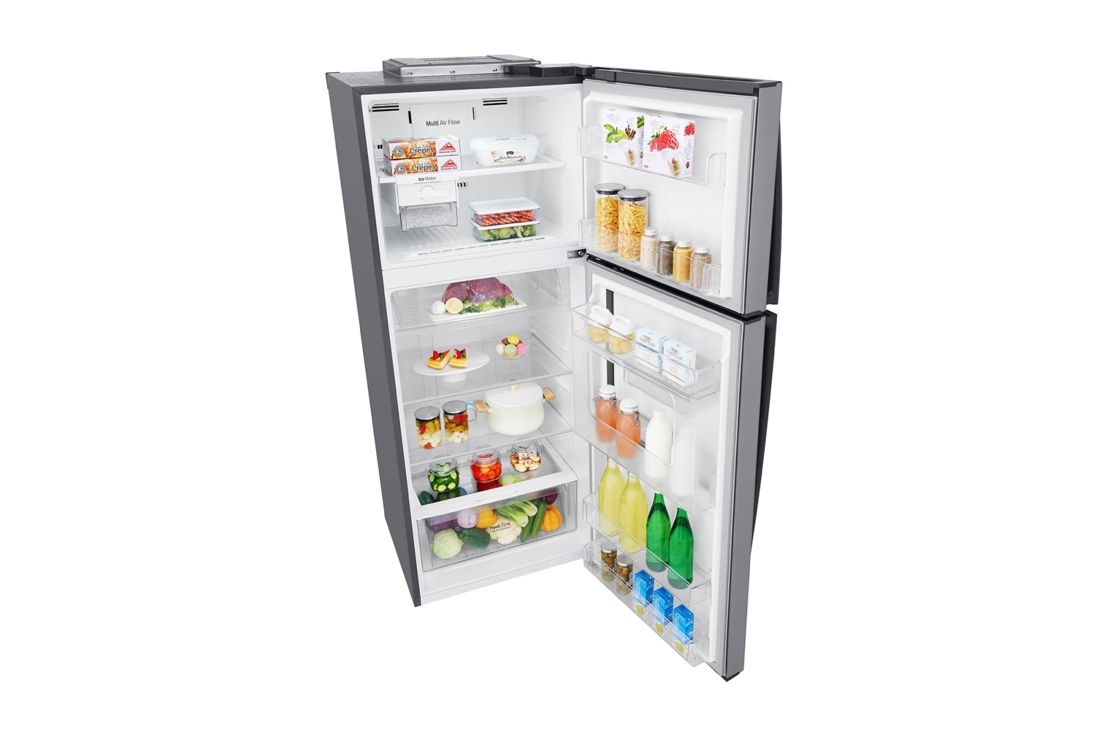 LG A+, Pratik Kapı™, 454 Litre, 70cm Genişlik, No Frost, İnoks, GC-D502HLAM