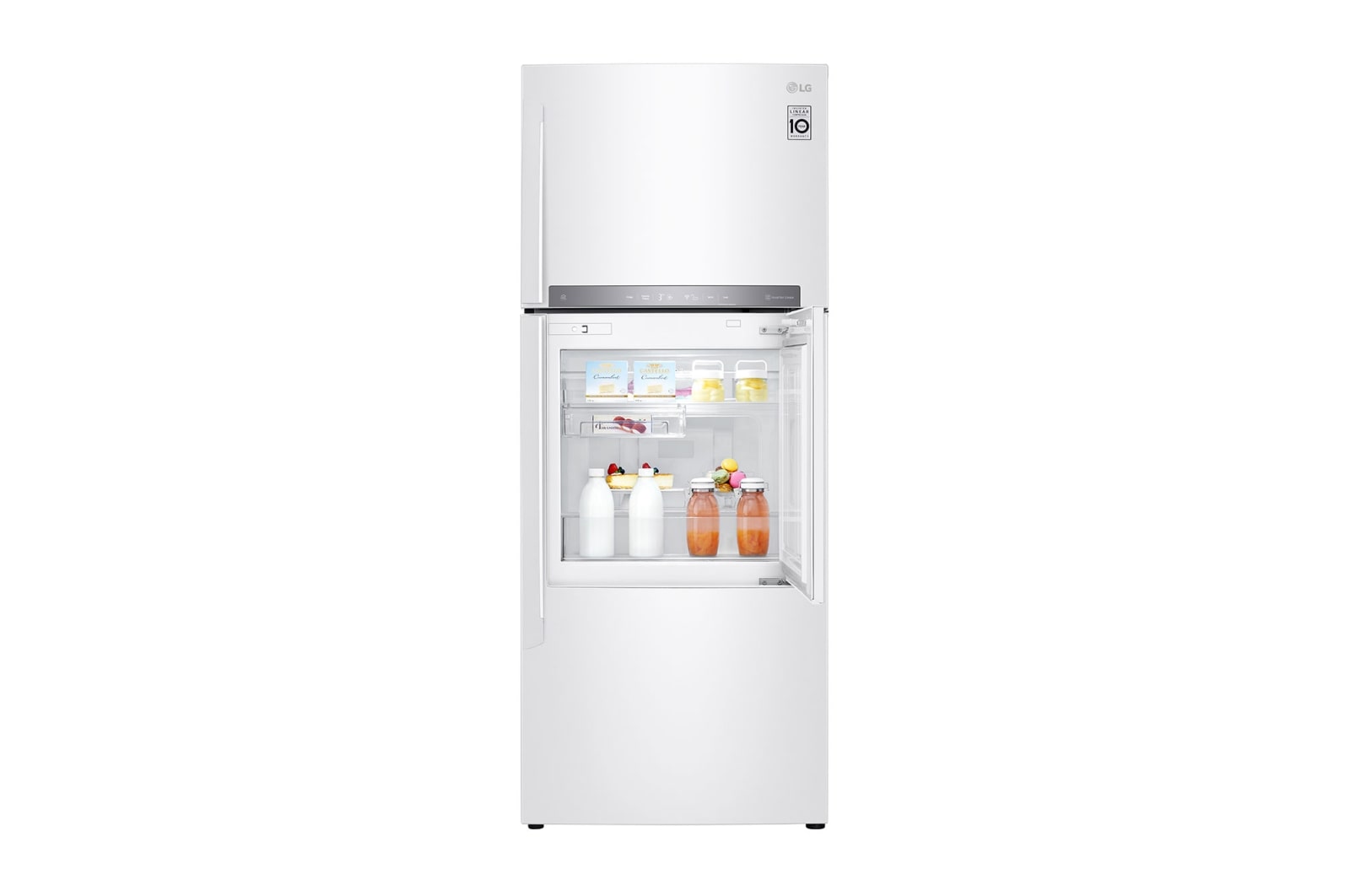 Pratik Kapılı 454litre Paslanmaz Çelik VCM Çift Dondurucu Üstte Buzdolabı GC-D502HQAM için önden görünüm