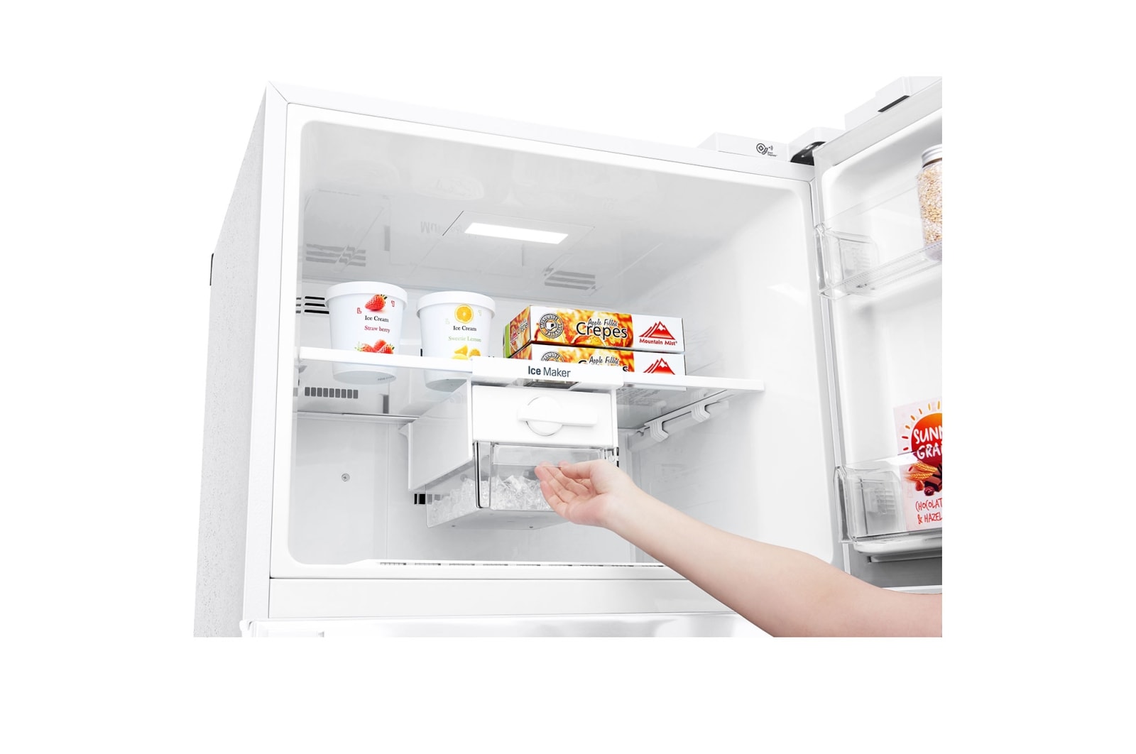 LG Pratik Kapılı 454litre Paslanmaz Çelik VCM Çift Dondurucu Üstte Buzdolabı, GC-D502HQAM