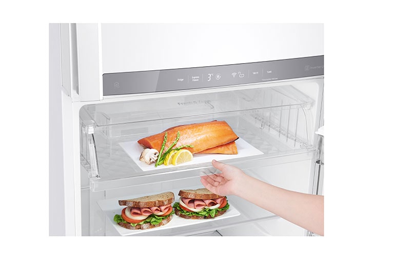 LG No Frost Buzdolabı  438 Litre  70cm  Genişlik E Enerji Sınıfı Beyaz, GC-H502HQHU