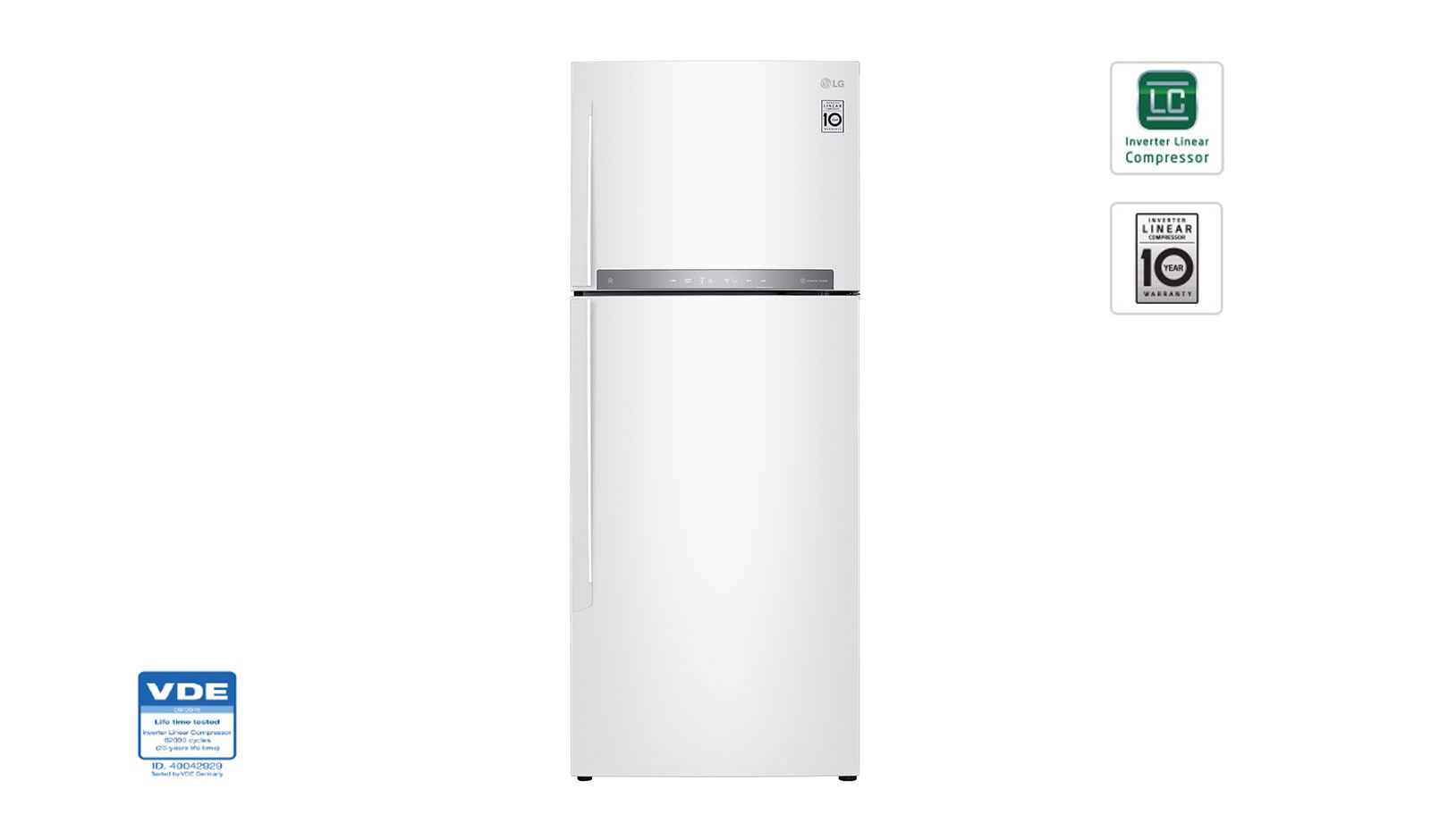 No Frost Buzdolabı  438 Litre  70cm  Genişlik E Enerji Sınıfı Beyaz GC-H502HQHU için önden görünüm