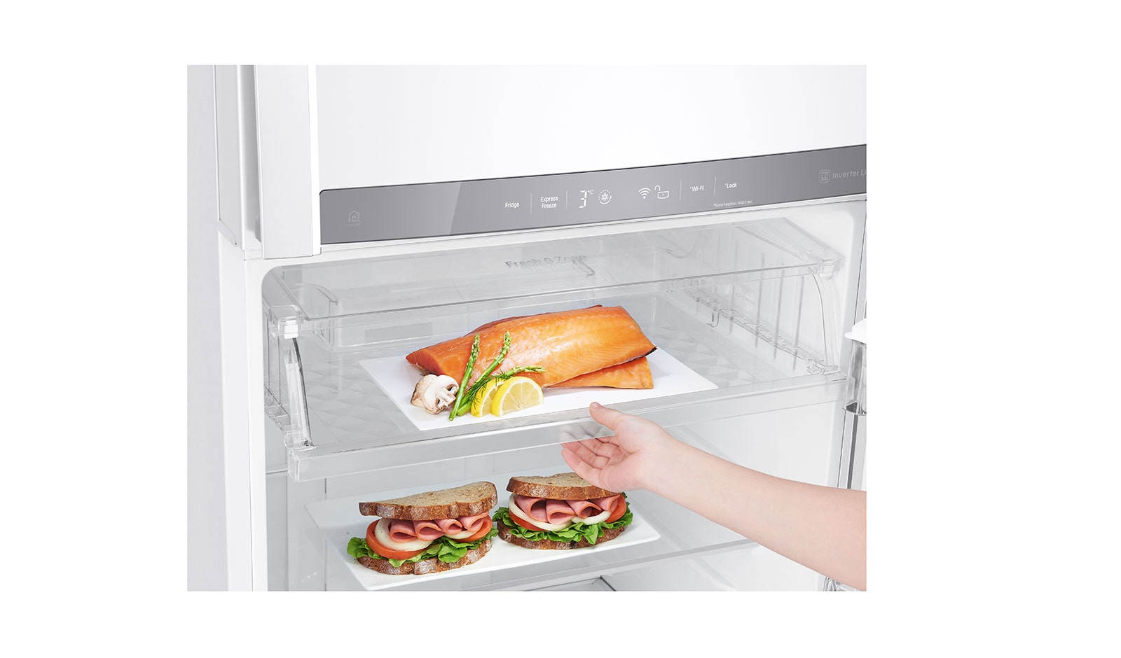 LG No Frost Buzdolabı  438 Litre  70cm  Genişlik E Enerji Sınıfı Beyaz, GC-H502HQHU