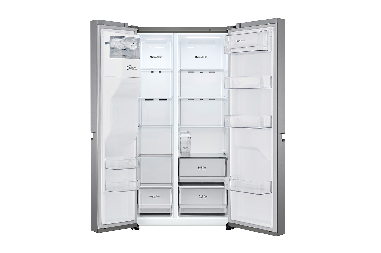 LG 674 Litre Hacimli Buzdolabı Smart Inverter Compressor Özellikli Su Sebilli Gri Renk, GC-L257SLRL