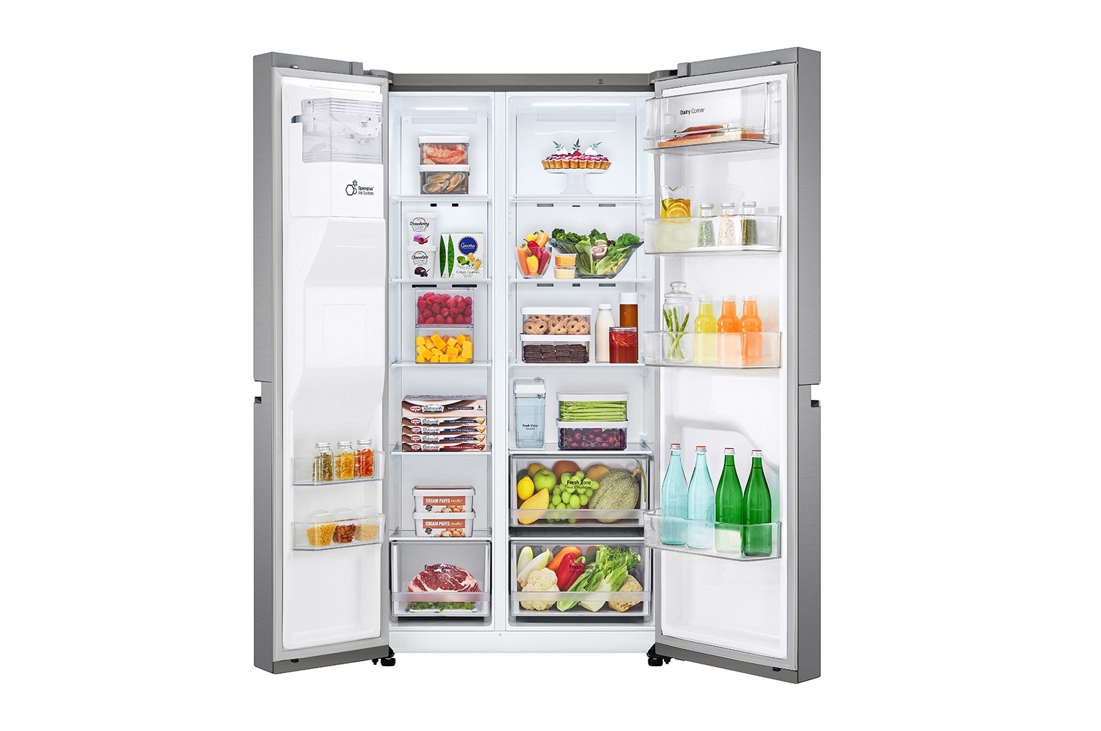 LG 674 Litre Hacimli Buzdolabı Smart Inverter Compressor Özellikli Su Sebilli Gri Renk, GC-L257SLRL