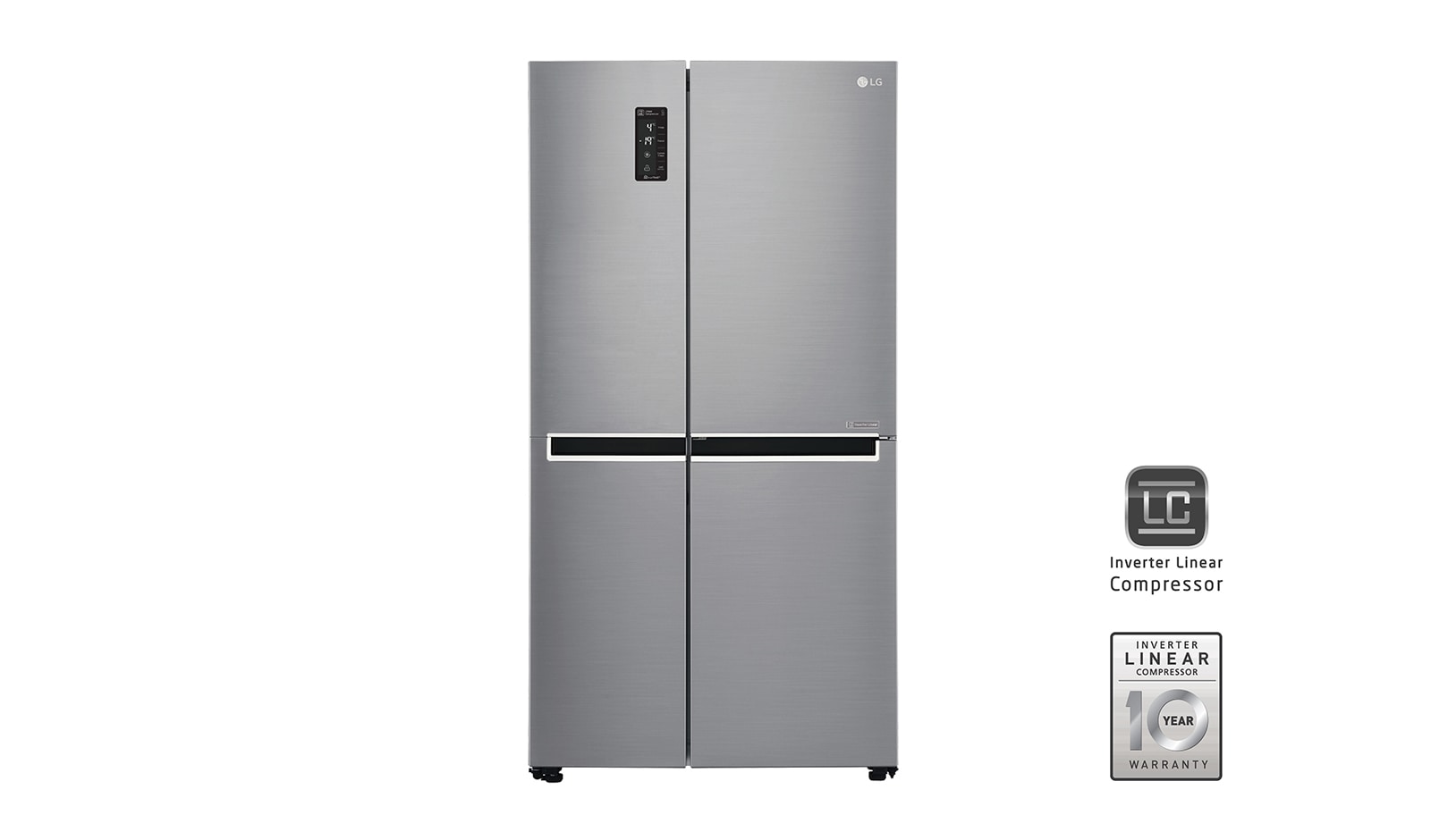 A&#43;, Gardırop Tipi, Pratik Kapı™, 687 Litre, 91.2cm Genişlik, No Frost, Inoks GC-M247CLBV için önden görünüm