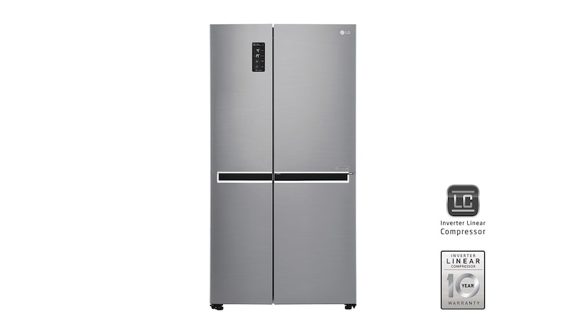 Front view of A+, Gardırop Tipi, Pratik Kapı™, 687 Litre, 91.2cm Genişlik, No Frost, Inoks GC-M247CLBV