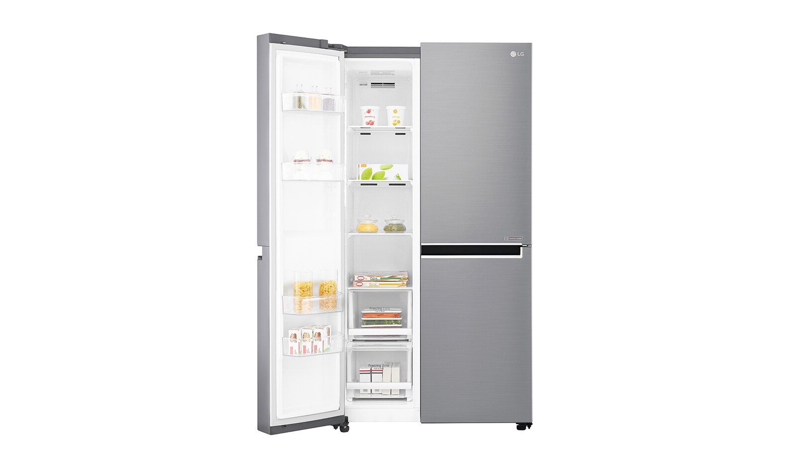 LG A+, Gardırop Tipi, Pratik Kapı™, 687 Litre, 91.2cm Genişlik, No Frost, Inoks, GC-M247CLBV