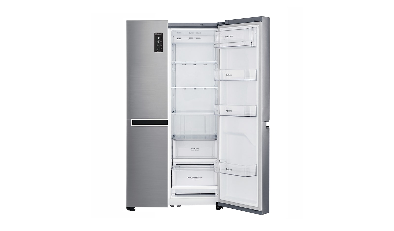 LG A+, Gardırop Tipi, Pratik Kapı™, 687 Litre, 91.2cm Genişlik, No Frost, Inoks, GC-M247CLBV