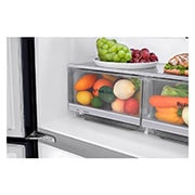 LG InstaView No Frost Buzdolabı  530 Litre 83,5cm Genişlik DoorCooling+ & Hygiene FRESH⁺ᵀᴹ  Mat Siyah, GC-Q22FTQKL