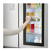 LG Instaview No Frost  Buzdolabı 642 Litre 91,2cm Genişlik F Enerji Sınıfı  Metalik Gri, GC-Q247CSBV