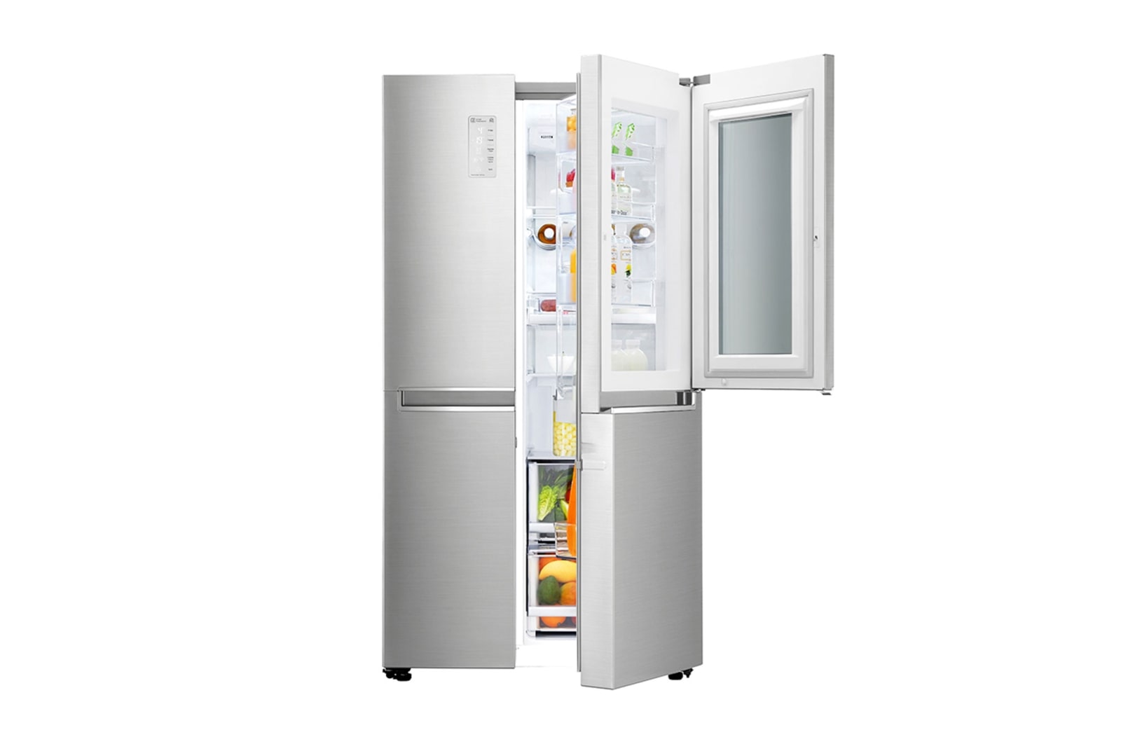 LG Instaview No Frost  Buzdolabı 642 Litre 91,2cm Genişlik F Enerji Sınıfı  Metalik Gri, GC-Q247CSBV