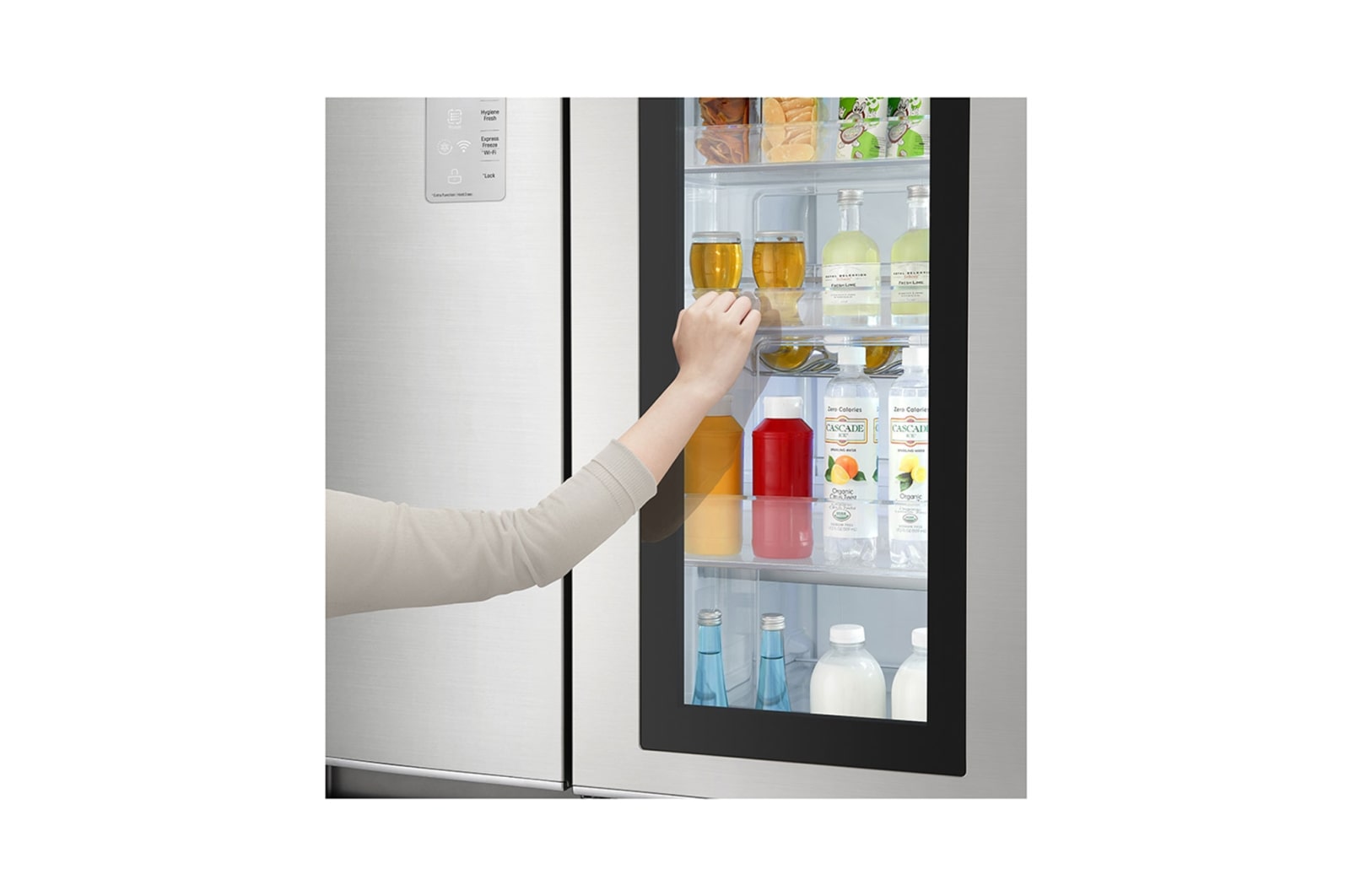 LG Instaview No Frost  Buzdolabı 642 Litre 91,2cm Genişlik F Enerji Sınıfı  Metalik Gri, GC-Q247CSBV