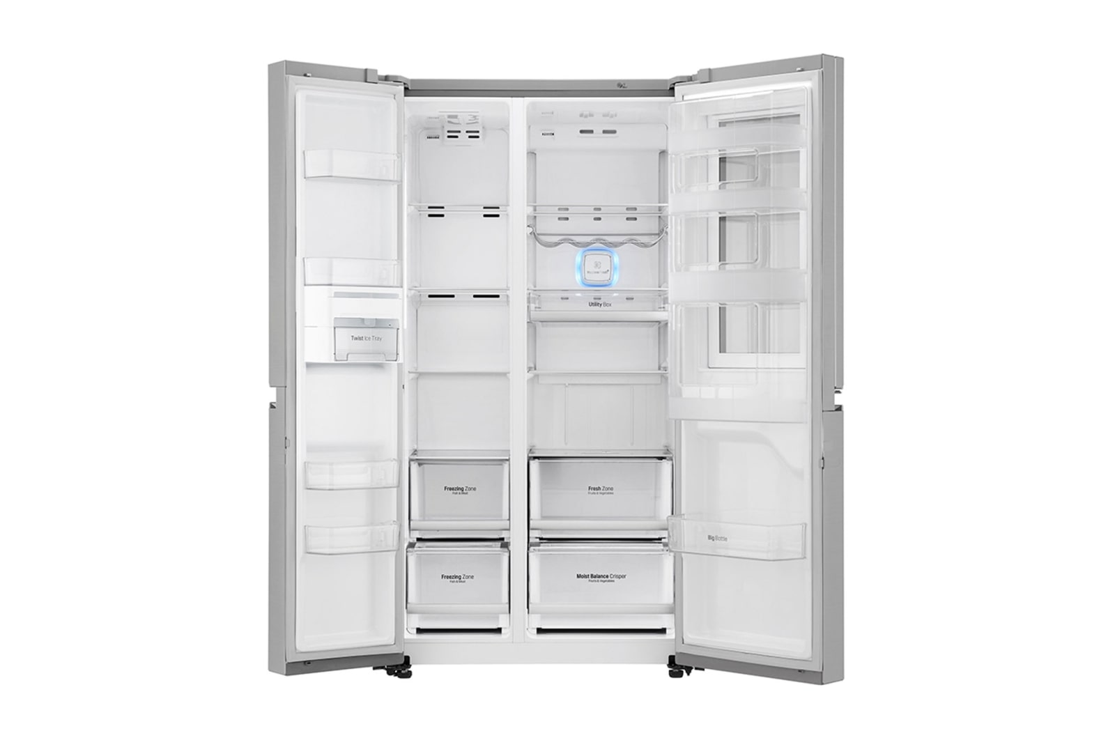 LG Instaview No Frost  Buzdolabı 642 Litre 91,2cm Genişlik F Enerji Sınıfı  Metalik Gri, GC-Q247CSBV