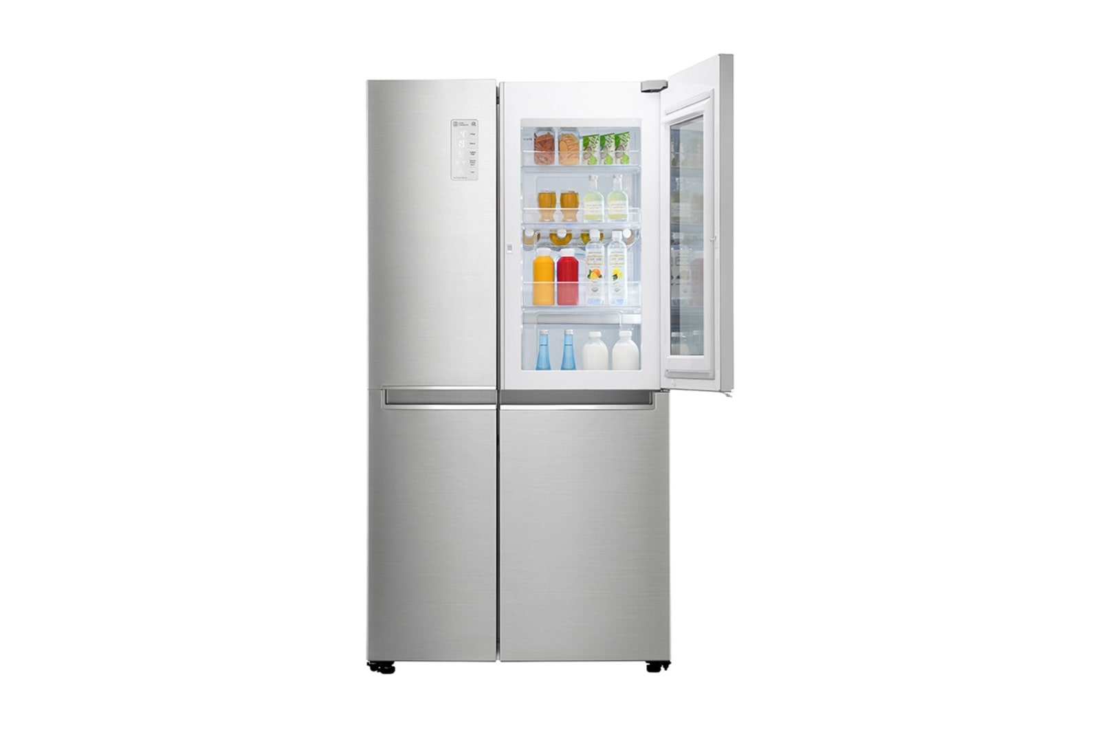 LG Instaview No Frost  Buzdolabı 642 Litre 91,2cm Genişlik F Enerji Sınıfı  Metalik Gri, GC-Q247CSBV