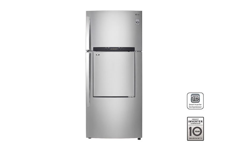 A&#43;&#43;, Pratik Kapı™, 530 Litre, 78cm Genişlik, No Frost, İnoks GN-D702HLAM için önden görünüm