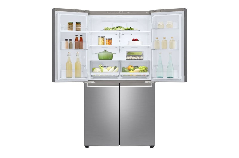 LG No Frost Buzdolabı 877 Litre 91,2cm Genişlik Hygiene FRESH⁺ᵀᴹ  E Enerji Sınıfı Metalik Gri, GR-B31FMLPL