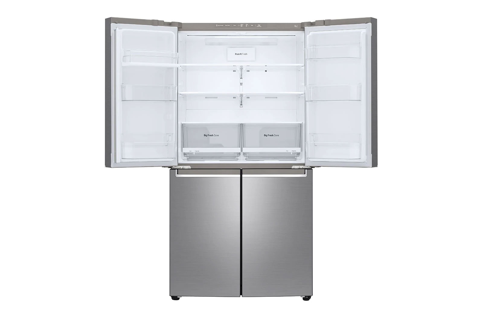 LG No Frost Buzdolabı 877 Litre 91,2cm Genişlik Hygiene FRESH⁺ᵀᴹ  E Enerji Sınıfı Metalik Gri, GR-B31FMLPL