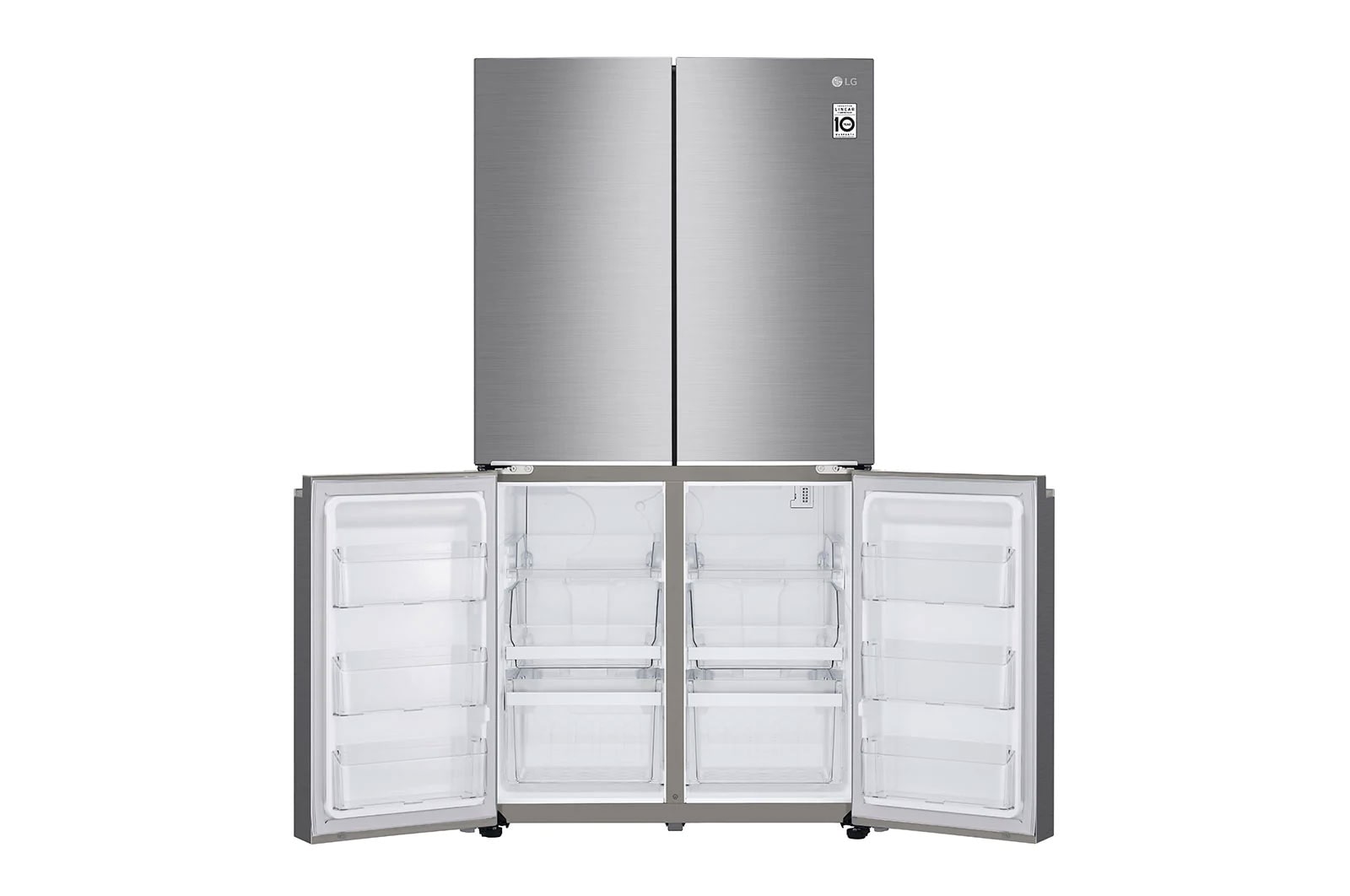 LG No Frost Buzdolabı 877 Litre 91,2cm Genişlik Hygiene FRESH⁺ᵀᴹ  E Enerji Sınıfı Metalik Gri, GR-B31FMLPL