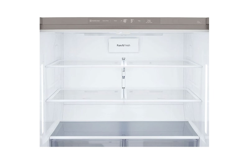 LG No Frost Buzdolabı 877 Litre 91,2cm Genişlik Hygiene FRESH⁺ᵀᴹ  E Enerji Sınıfı Metalik Gri, GR-B31FMLPL