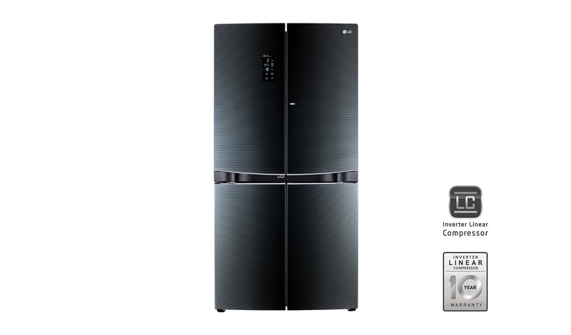 LG 1001 Litre, 6 Kapılı Çift Pratik Kapı™ Gardırop Tipi Buzdolabı, GR-D35FBGHL