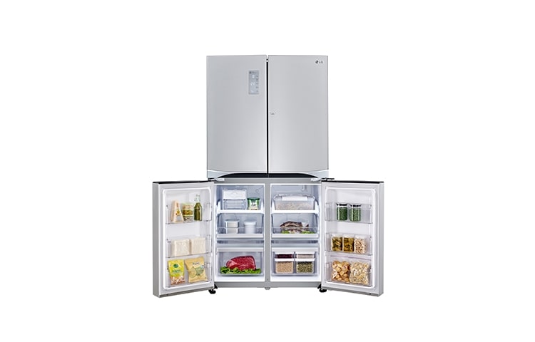 LG A++, 4 Kapılı Kolay Erişim, 931 Litre Dev Hacim, Moist Balance Crisper/ Nem Koruma Gözü, GR-M31FWCHL