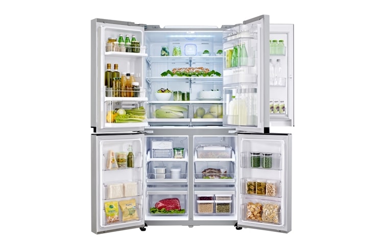 LG A++, 4 Kapılı Kolay Erişim, 931 Litre Dev Hacim, Moist Balance Crisper/ Nem Koruma Gözü, GR-M31FWCHL
