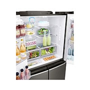 LG Gardırop Tipi Buzdolabı | InstaView No Frost Buzdolabı | 877 Litre Kapasite | E Enerji Sınıfı | Metalik Gri Renk, GR-Q31FMKHL