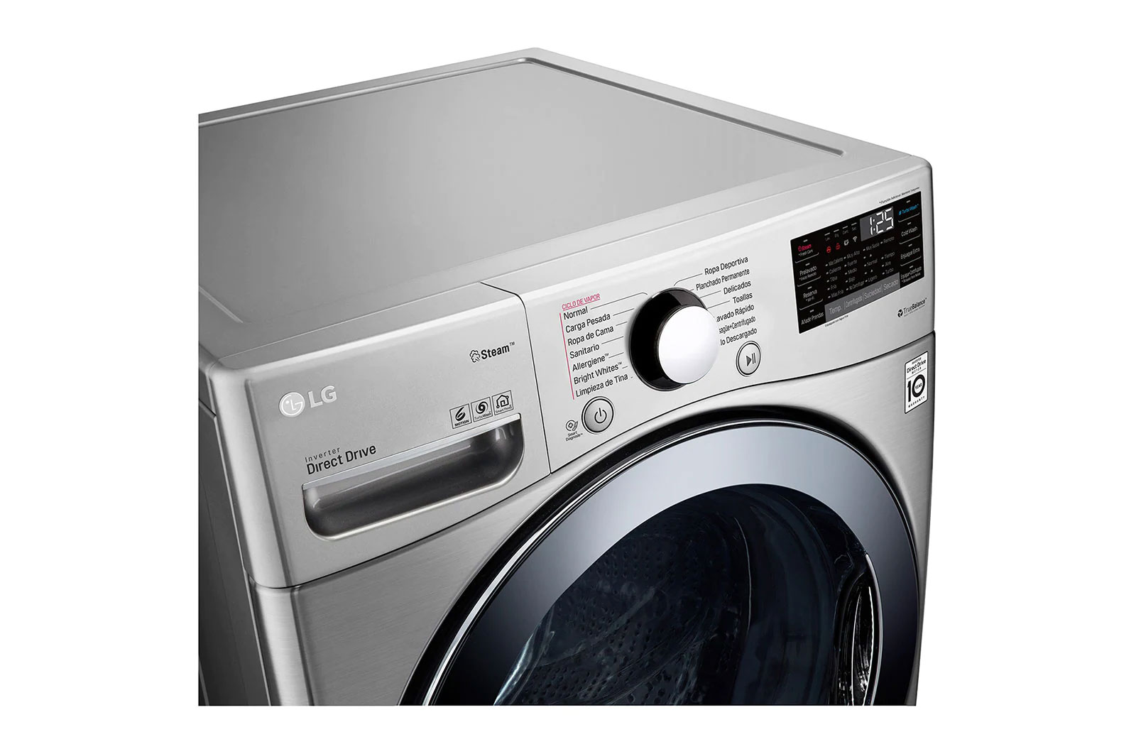 LG Kurutmalı Çamaşır Makinesi Buharlı 17 Kg Yıkama / 10 Kg Kurutma TrueSteam WiFi E/F Enerji Sınıfı Metalik Gri, F0L2CRV2T