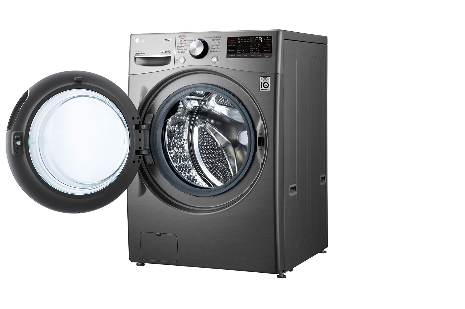 LG Kurutmalı Çamaşır Makinesi Buharlı 14 Kg Yıkama / 8 Kg Kurutma TurboWash F Enerji Sınıfı Metalik Gri, F0L9DGP2S